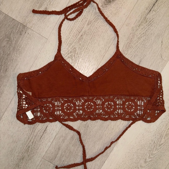 Free people Sydney Crochet Bralette in Terracotta size xs - Picture 5 of 6